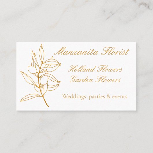 Olive Branch Business Card Visitenkarte (Vorderseite)