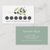Olive Branch Business Loyalty Card Begleitkarte (Vorne/Hinten)