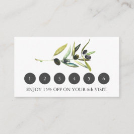 Olive Branch Business Loyalty Card Begleitkarte