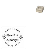 Olive Branch Calligraphy Save the Date Hochzeit Gummistempel (Stempel)