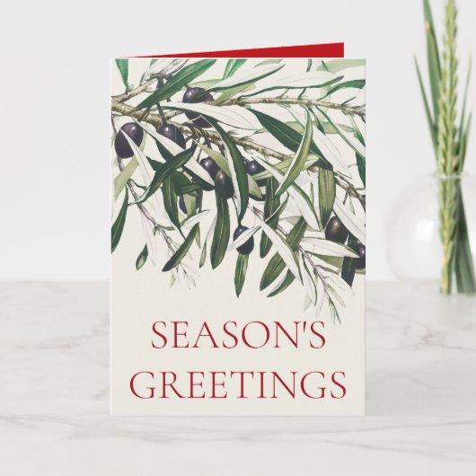 "OLIVE BRANCH" CHRISTMAS GREETCARD KARTE (Vorderseite)