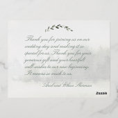 Olive Branch Chuppah Forest Wedding Danke Karte (Rückseite)