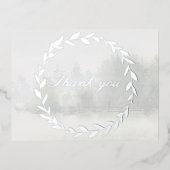 Olive Branch Chuppah Forest Wedding Danke Karte (Vorderseite)