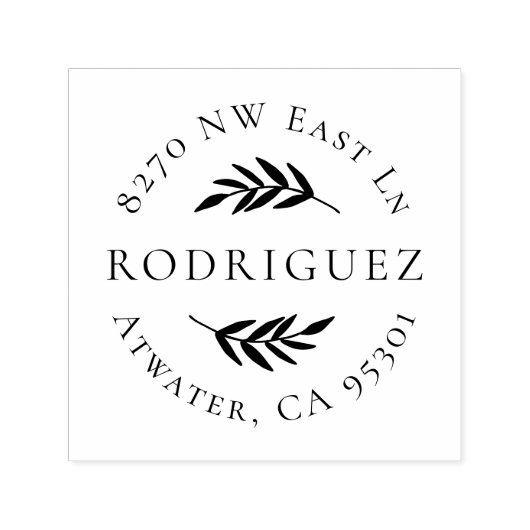 Olive Branch Circle Address Briefmarke Permastempel (Design)