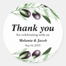 Olive Branch Classic Round Sticker