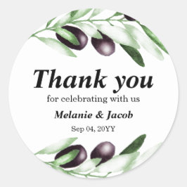 Olive Branch Classic Round Sticker