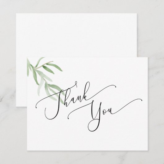 Olive Branch Dankeschön Karte (Vorne/Hinten)