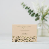 Olive Branch: Eine toskanische Touch Response Card Begleitkarte (Stehend Vorderseite)