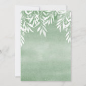 Olive Branch Einladungen zur botanischen Hochzeit (Rückseite)