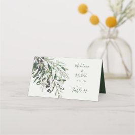 Olive Branch Elegante Hochzeit-Tischnummer Platzkarte