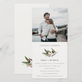 Olive Branch Foliage Couples Showkarte Dankeskarte