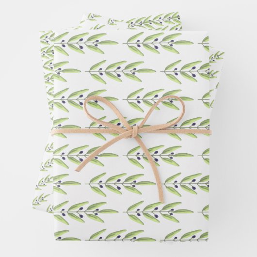 Olive Branch Gift Wrap Geschenkpapier Set (Beispiel)
