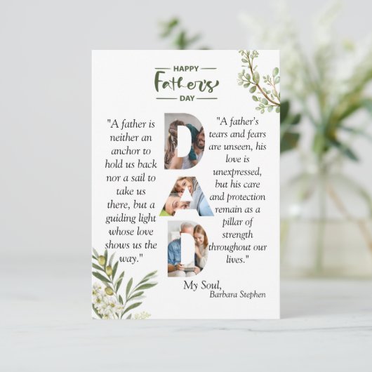 Olive Branch Happy Vatertag (Stehend Vorderseite)