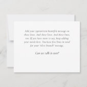 Olive Branch I m Sorry, tippen Sie die Entschuldig Mitteilungskarte (Rückseite)