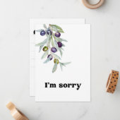 Olive Branch Ich bedauere Entschuldigung Mitteilungskarte (Vorderseite/Rückseite Beispiel)