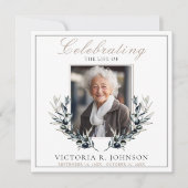 Olive Branch im Wasser Feier des Lebens Einladung (Vorderseite)