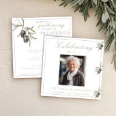 Olive Branch im Wasser Feier des Lebens Einladung