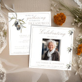 Olive Branch im Wasser Feier des Lebens Einladung