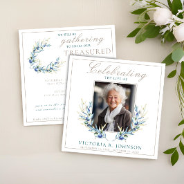 Olive Branch im Wasser Feier des Lebens Einladung