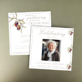 Olive Branch im Wasser Feier des Lebens Einladung