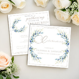 Olive Branch im Wasser Feier des Lebens Einladung