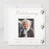 Olive Branch im Wasser Feier des Lebens Einladung (Vorderseite)