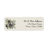Olive Branch Ivory Wedding Return Address (Vorne)