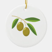 Olive Branch Keramik Ornament (Vorne)