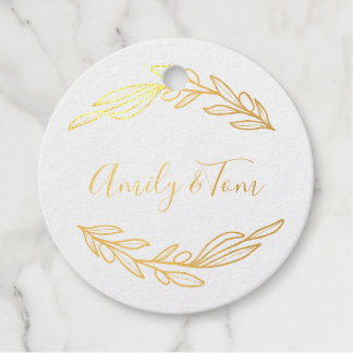 Olive Branch Kranz personalisierte Textfolie Foil Geschenkanhänger