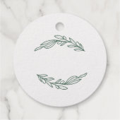 Olive Branch Kranz personalisierte Textfolie Foil  Geschenkanhänger (Rückseite)