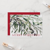 OLIVE BRANCH MERRY CHRISTMAS GREETCARD KARTE (Vorderseite/Rückseite Beispiel)