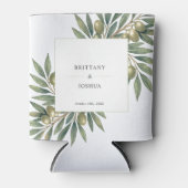 Olive Branch Moderne mediterrane Hochzeit Dosenkühler (Vorderseite)