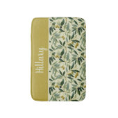Olive Branch Monogram Name Badematte (Vorderseite Vertikal)