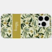 Olive Branch Monogram Name Case-Mate iPhone Hülle (Rückseite (Horizontal))