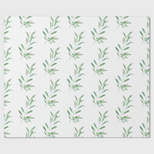 Olive Branch Muster Geschenkpapier (Flach)