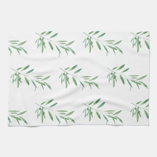 Olive Branch Muster Geschirrtuch (Horizontal)