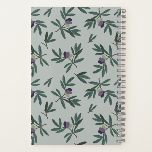 Olive Branch-Musternotebook Notizblock (Rückseite)