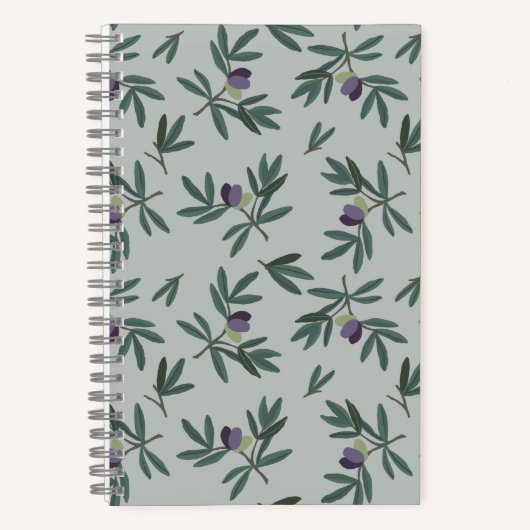 Olive Branch-Musternotebook Notizblock (Vorderseite)