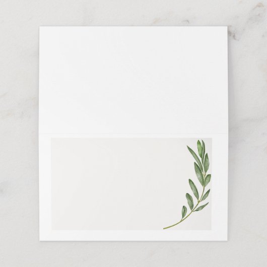 Olive Branch Name Tag (Außenseite Aufgefaltet)