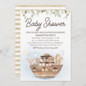 Olive Branch Noah's Ark Boys Baby Shower Einladung (Vorne/Hinten)