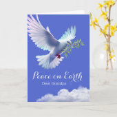 Olive Branch Opa Christmas Peace Dove Karte (Gelbe Blume)