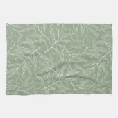 Olive Branch Pattern Sage Green Geschirrtuch (Horizontal)
