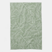 Olive Branch Pattern Sage Green Geschirrtuch (Vertikal)