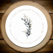 Olive Branch Rücksendeadresse Runder Aufkleber