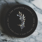 Olive Branch Rücksendeadresse Runder Aufkleber