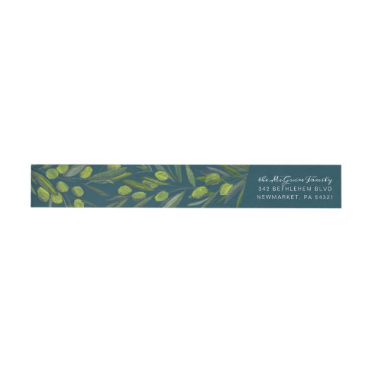 Olive Branch Rücksendeadresse Wrap Around Label (Person)
