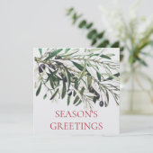 "OLIVE BRANCH"-SAISON FLAT CHRISTMAS KARTE (Stehend Vorderseite)