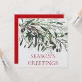 "OLIVE BRANCH"-SAISON FLAT CHRISTMAS KARTE (Vorderseite/Rückseite Beispiel)