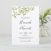 Olive Branch Save the Date Karte (Stehend Vorderseite)