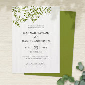 Olive Branch Save the Date Karte